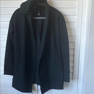 Active Life Black Open-Front Sweater